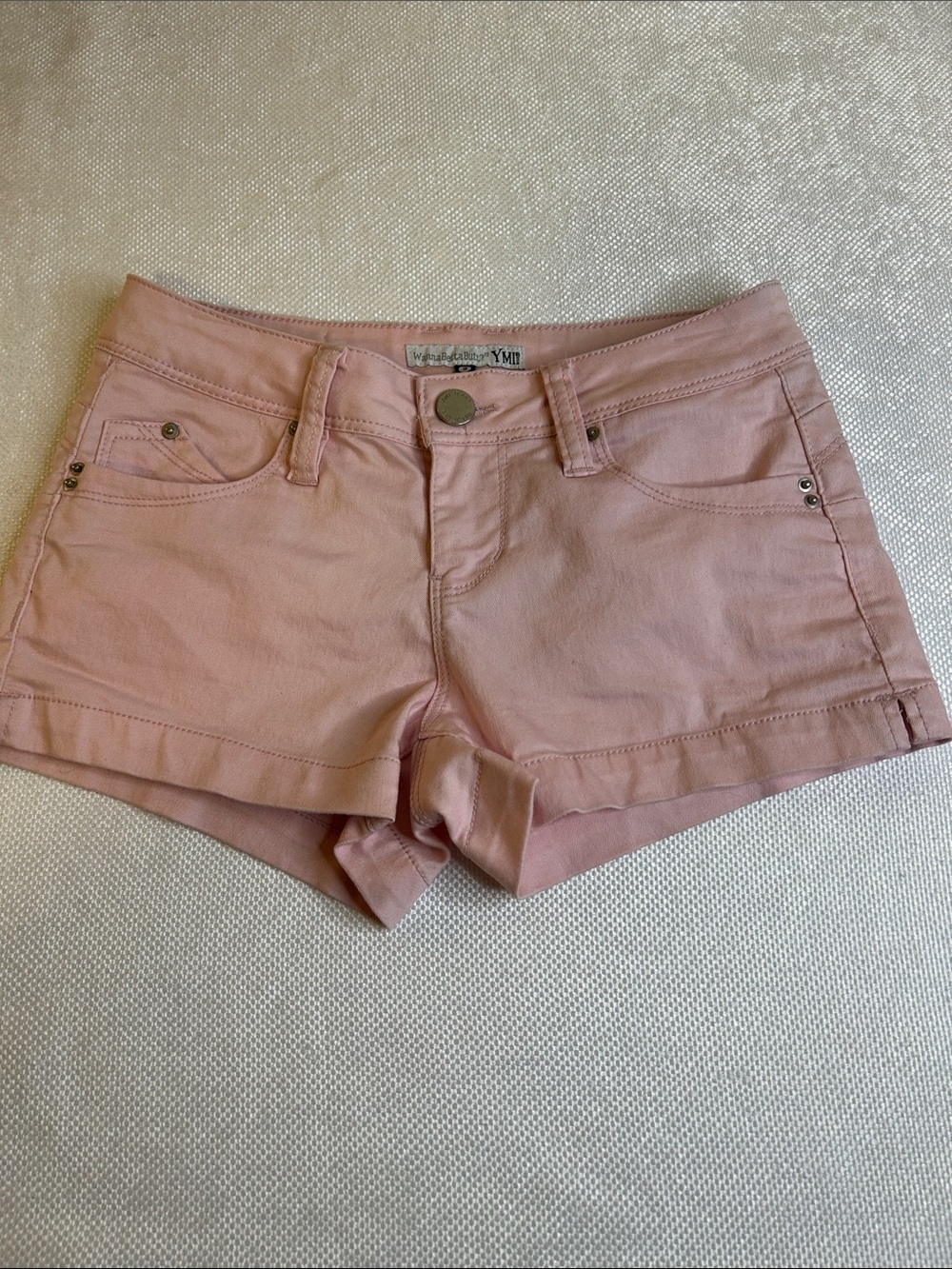 YMI Light Pink Denim Jean Shorts
WannaBettaButt? Size 3